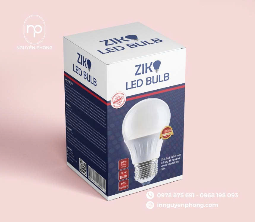 Hộp đựng bóng đèn giúp nhận diện thương hiệu
