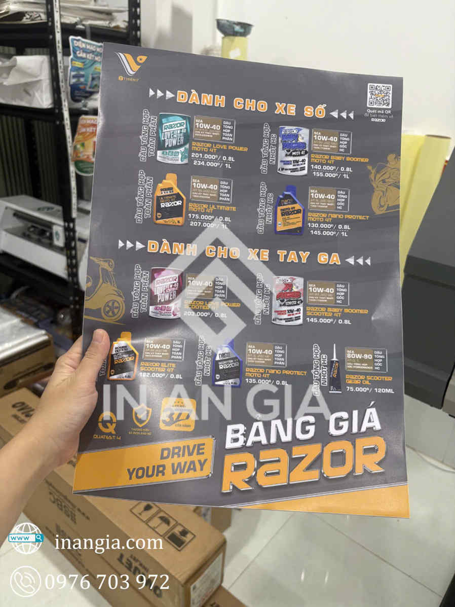 In Poster Decal Sữa Giá Rẻ Chống Nước Tại Xưởng In An Gia tại HCM
