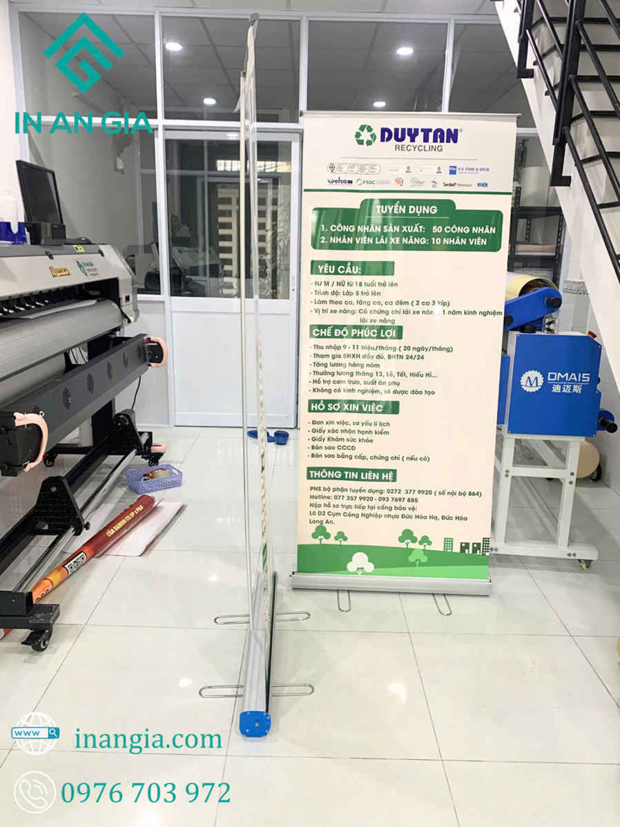 Standee Cuốn Nhôm Inox 60x160cm