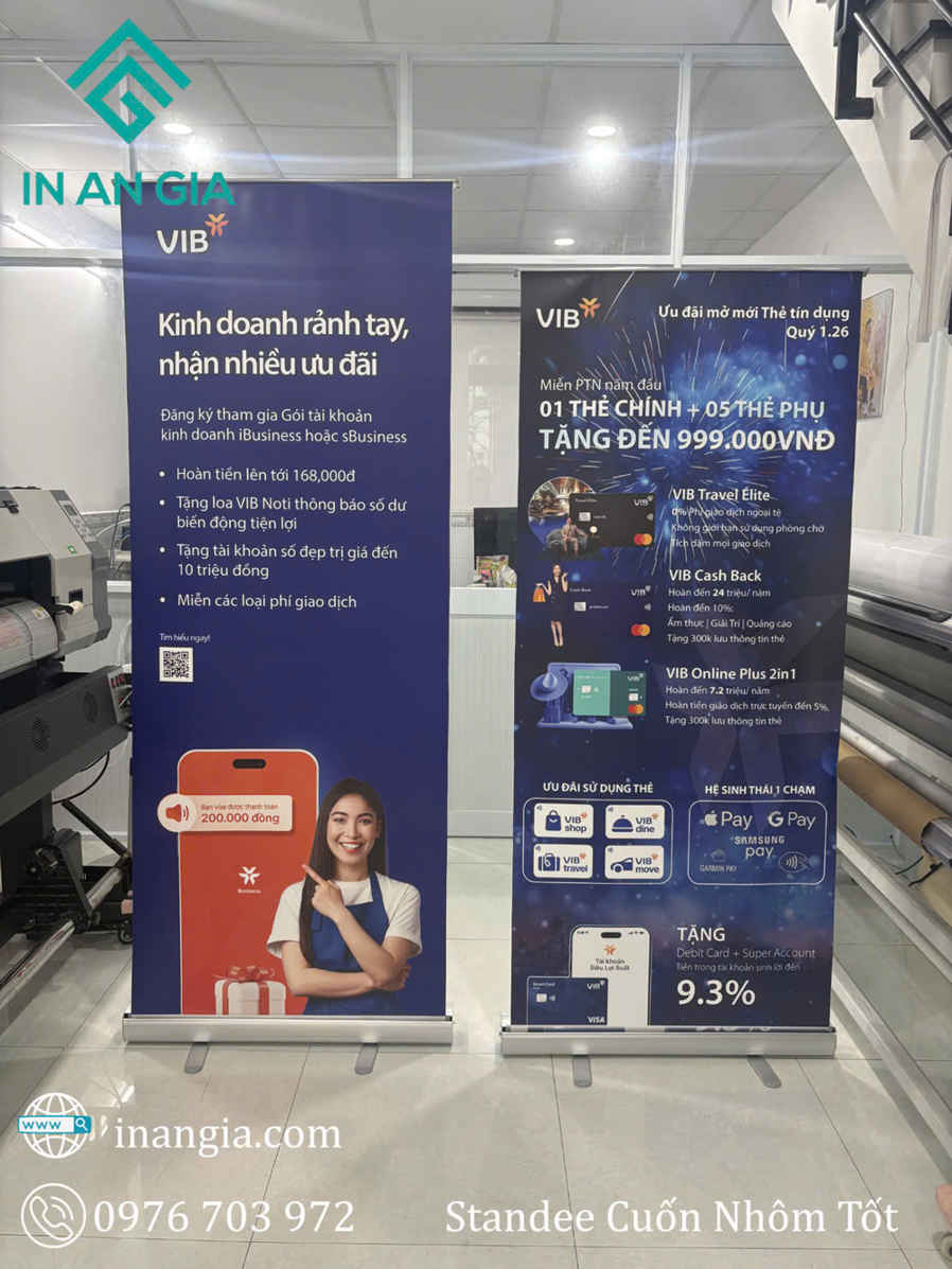 Standee Cuốn Nhôm Tốt 60x160cm