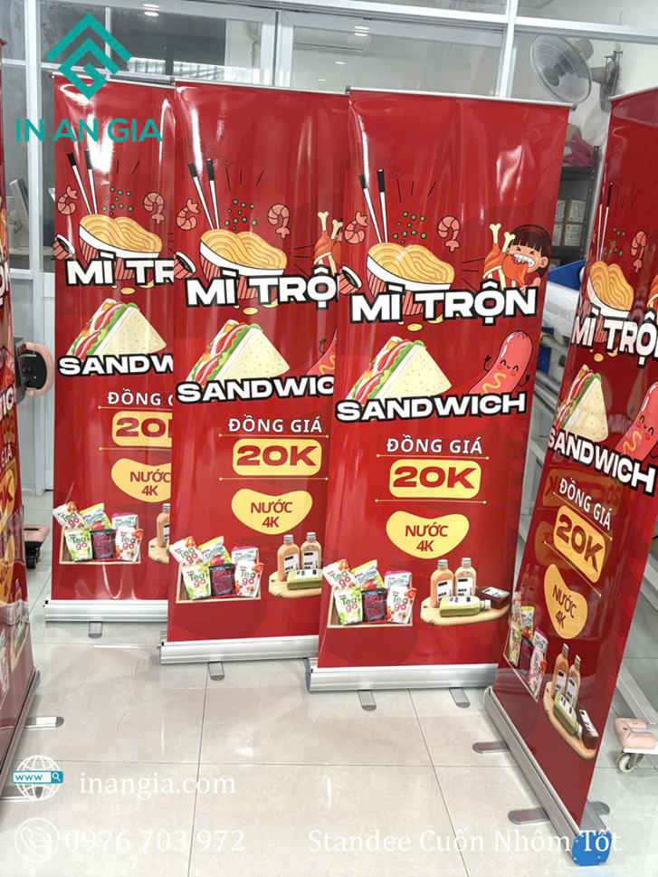 Standee Cuốn Nhôm Tốt 60x160cm