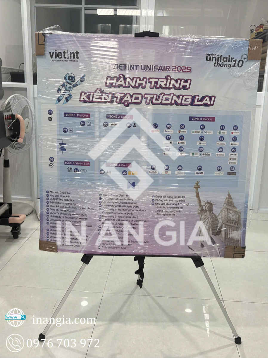 Khung Tranh Chữ A Bằng Nhôm – Giá Vẽ Gập Gọn Xưởng In An Gia