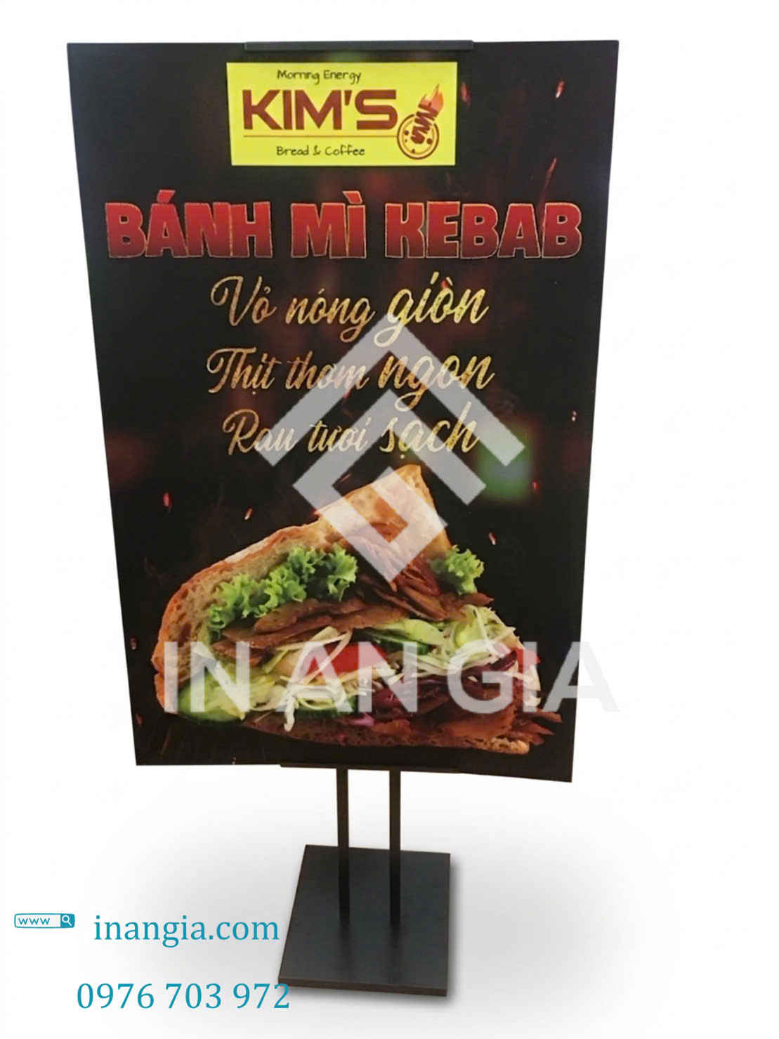 Standee chữ H dựng formex trọn gói tại xưởng in An Gia TPHCM