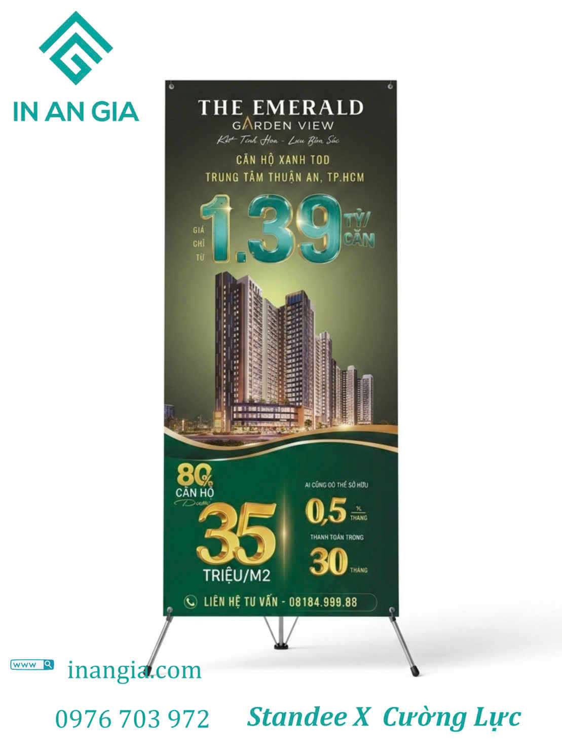 Standee X Cường Lực 80x180cm