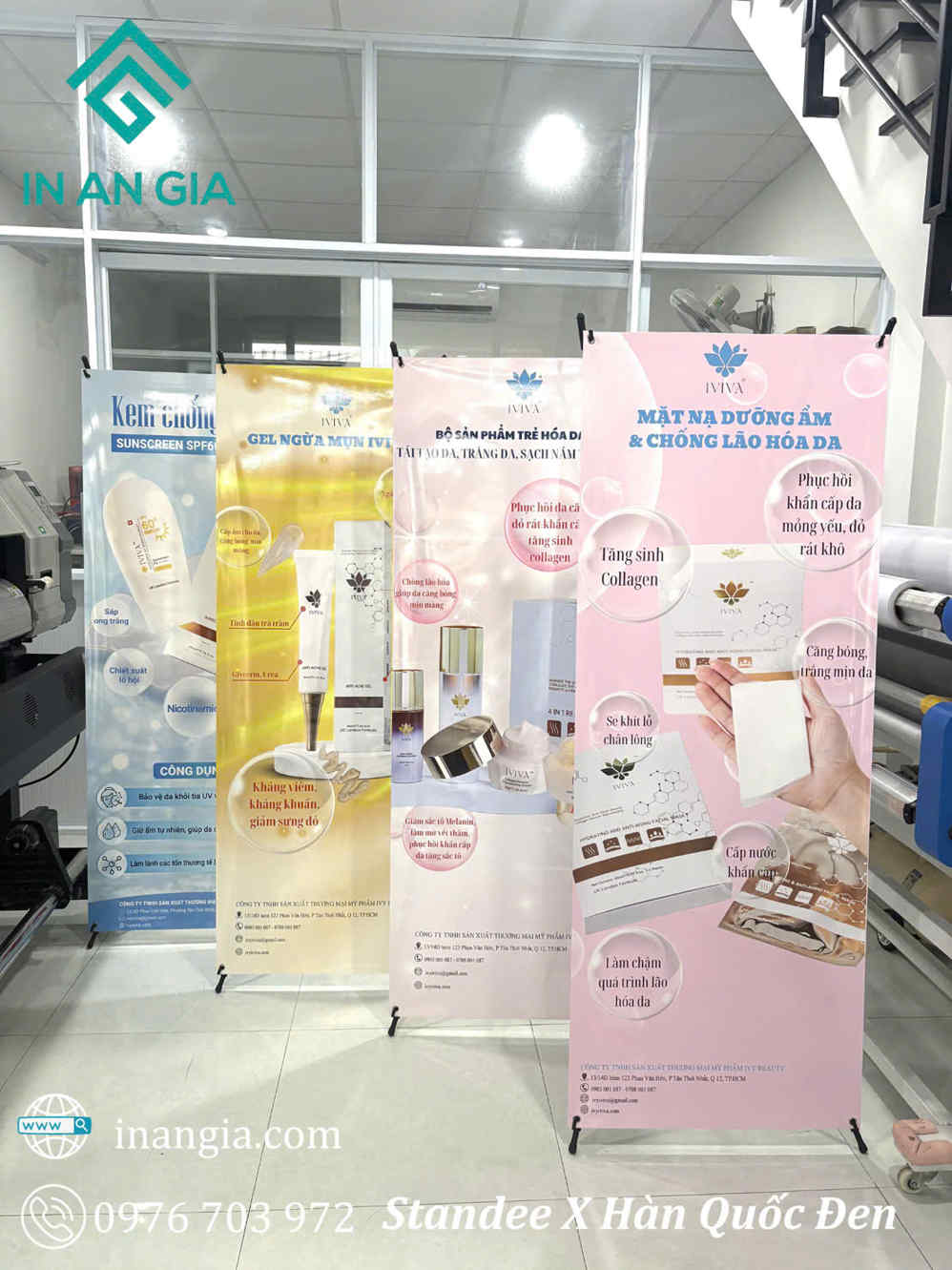 Standee X Hàn Quốc Đen 60x160cm