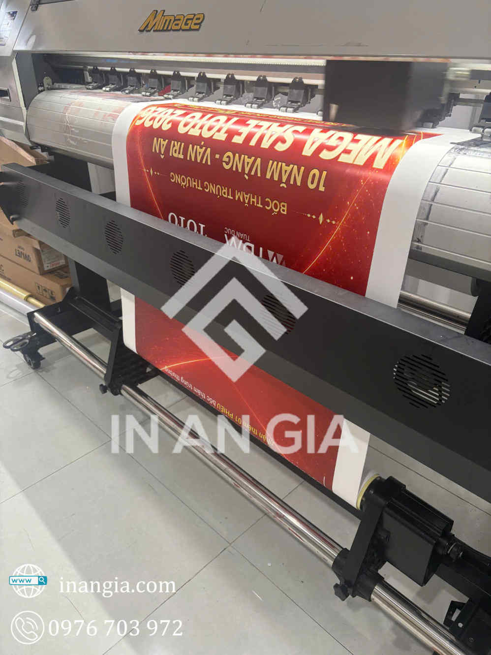 Máy in PP khổ lớn chuyên in standee giá rẻ TP.HCM tại Xưởng In An Gia