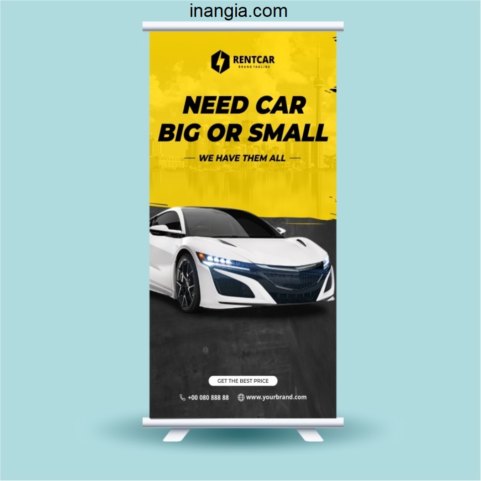 Chân standee cuốn nhôm cao cấp giá rẻ, đa dạng kích thước